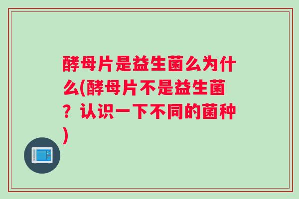 酵母片是益生菌么为什么(酵母片不是益生菌？认识一下不同的菌种)