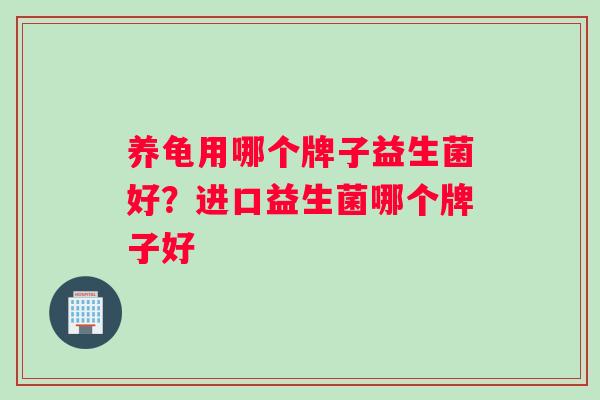 养龟用哪个牌子益生菌好？进口益生菌哪个牌子好