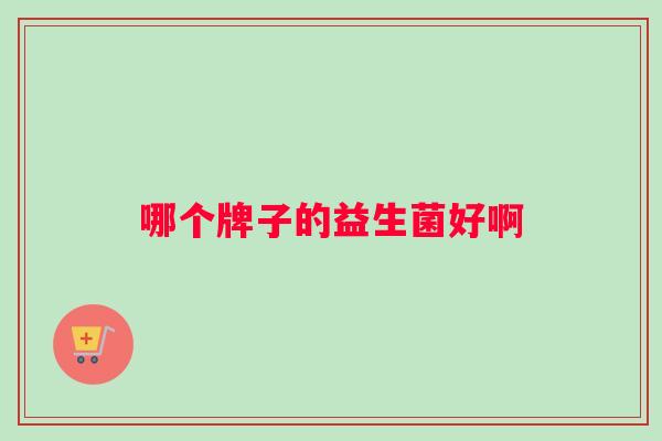 哪个牌子的益生菌好啊