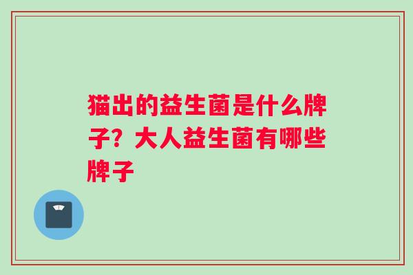 猫出的益生菌是什么牌子？大人益生菌有哪些牌子