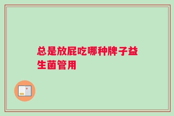 总是放屁吃哪种牌子益生菌管用
