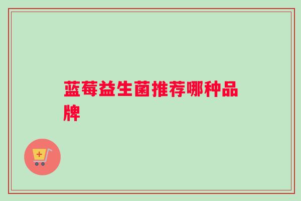 蓝莓益生菌推荐哪种品牌
