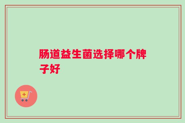 肠道益生菌选择哪个牌子好