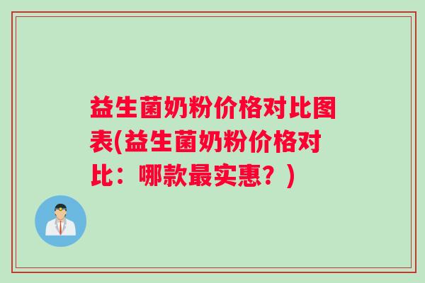 益生菌奶粉价格对比图表(益生菌奶粉价格对比：哪款最实惠？)