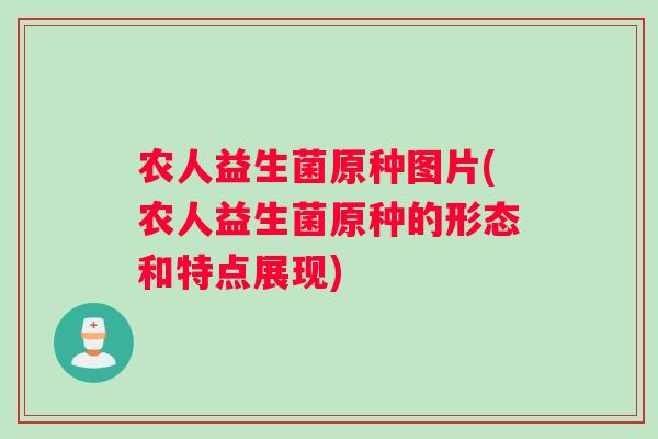 农人益生菌原种图片(农人益生菌原种的形态和特点展现)
