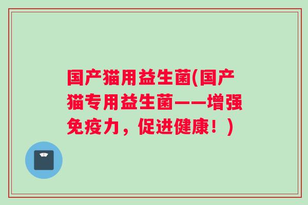 国产猫用益生菌(国产猫专用益生菌——增强免疫力，促进健康！)