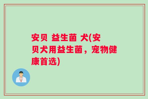 安贝 益生菌 犬(安贝犬用益生菌，宠物健康首选)