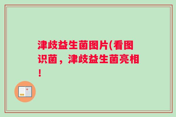津歧益生菌图片(看图识菌，津歧益生菌亮相！