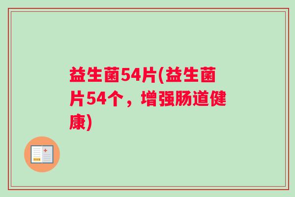 益生菌54片(益生菌片54个，增强肠道健康)