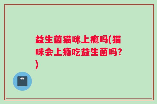 益生菌猫咪上瘾吗(猫咪会上瘾吃益生菌吗？)