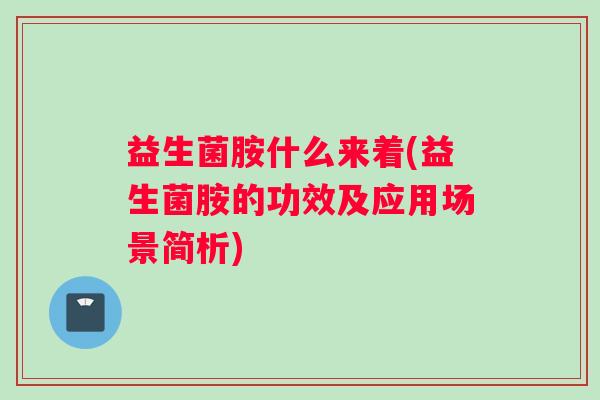 益生菌胺什么来着(益生菌胺的功效及应用场景简析)