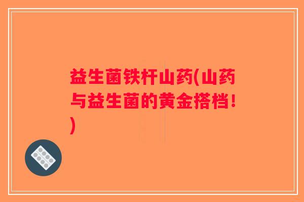 益生菌铁杆山药(山药与益生菌的黄金搭档！)
