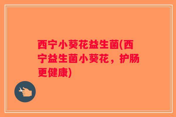 西宁小葵花益生菌(西宁益生菌小葵花，护肠更健康)