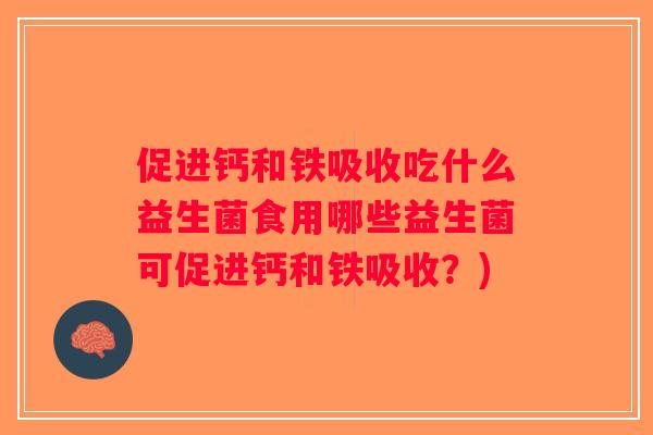 促进钙和铁吸收吃什么益生菌食用哪些益生菌可促进钙和铁吸收？)