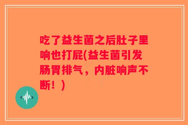 吃了益生菌之后肚子里响也打屁(益生菌引发肠胃排气，内脏响声不断！)