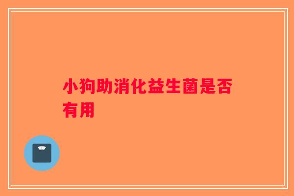 小狗助消化益生菌是否有用