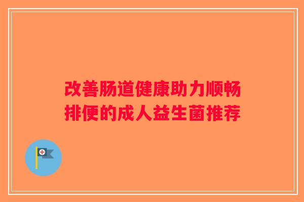 改善肠道健康助力顺畅排便的成人益生菌推荐