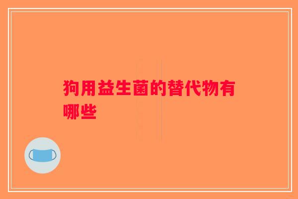 狗用益生菌的替代物有哪些