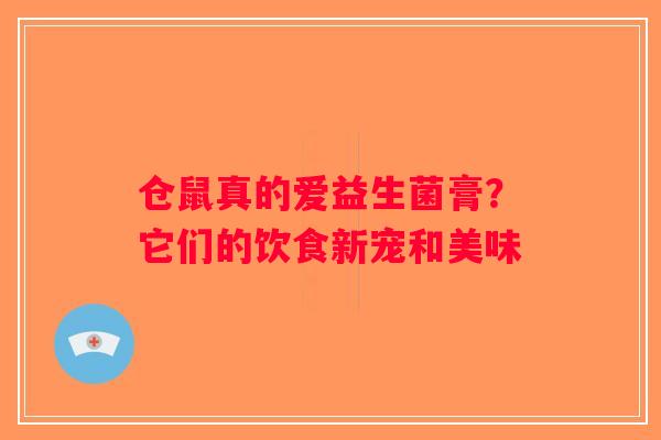 仓鼠真的爱益生菌膏？它们的饮食新宠和美味