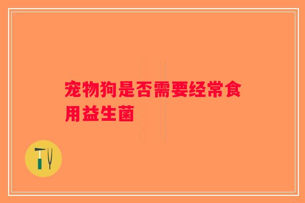 宠物狗是否需要经常食用益生菌