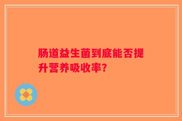 肠道益生菌到底能否提升营养吸收率？