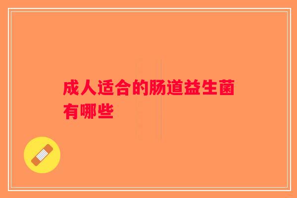 成人适合的肠道益生菌有哪些